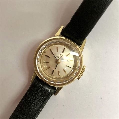 vintage omega ladies watch white gold|14k gold omega ladies watch.